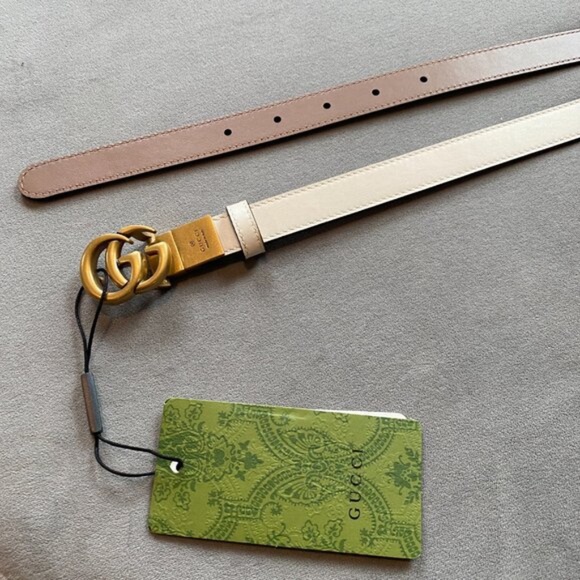 GG Marmont Reversible Skinny Belt - Picture 6 of 7